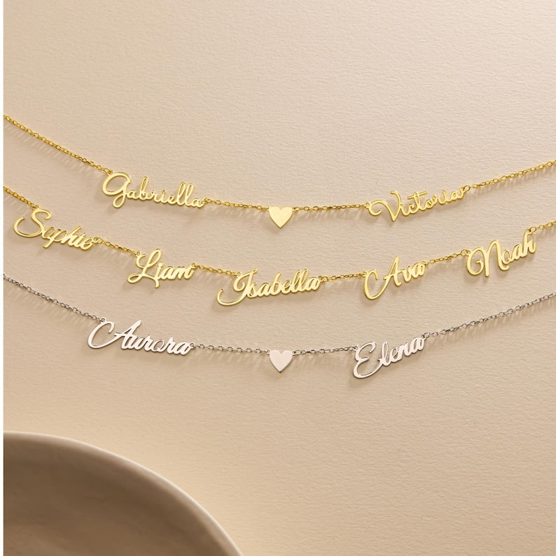 Custom Name Necklace, 18K Gold Plated Name Necklace, Personalized Name Necklace, Birthday Gift for Her, Love Gift For Her, Gift for Mom (Copy)