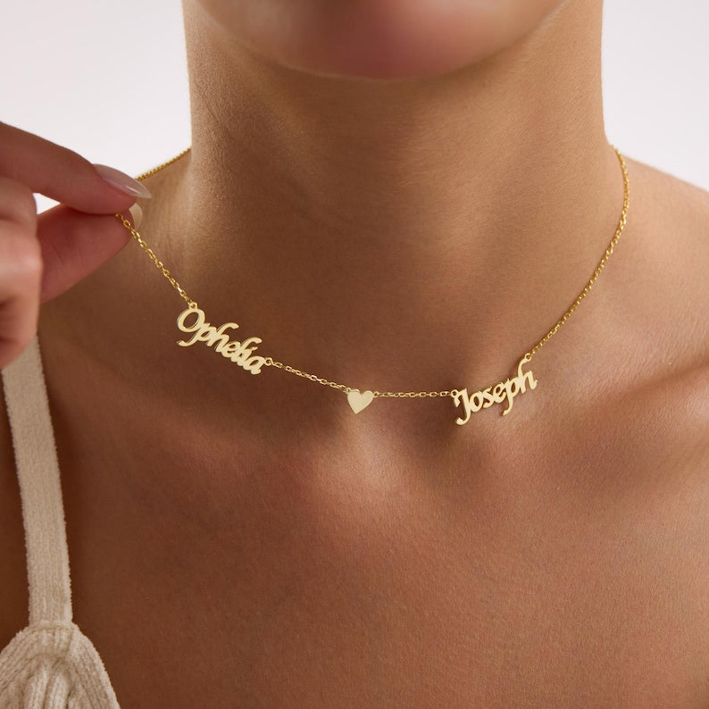 Custom Name Necklace, 18K Gold Plated Name Necklace, Personalized Name Necklace, Birthday Gift for Her, Love Gift For Her, Gift for Mom (Copy)