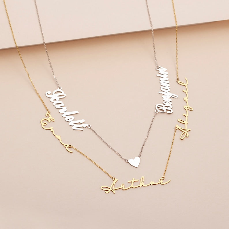 Custom Name Necklace, 18K Gold Plated Name Necklace, Personalized Name Necklace, Birthday Gift for Her, Love Gift For Her, Gift for Mom (Copy)