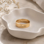 Custom Name Ring, Minimalist Engraved Band, Personalized Couple Ring, Secret Message Ring, Meaningful Anniversary Gift, Gift for Her