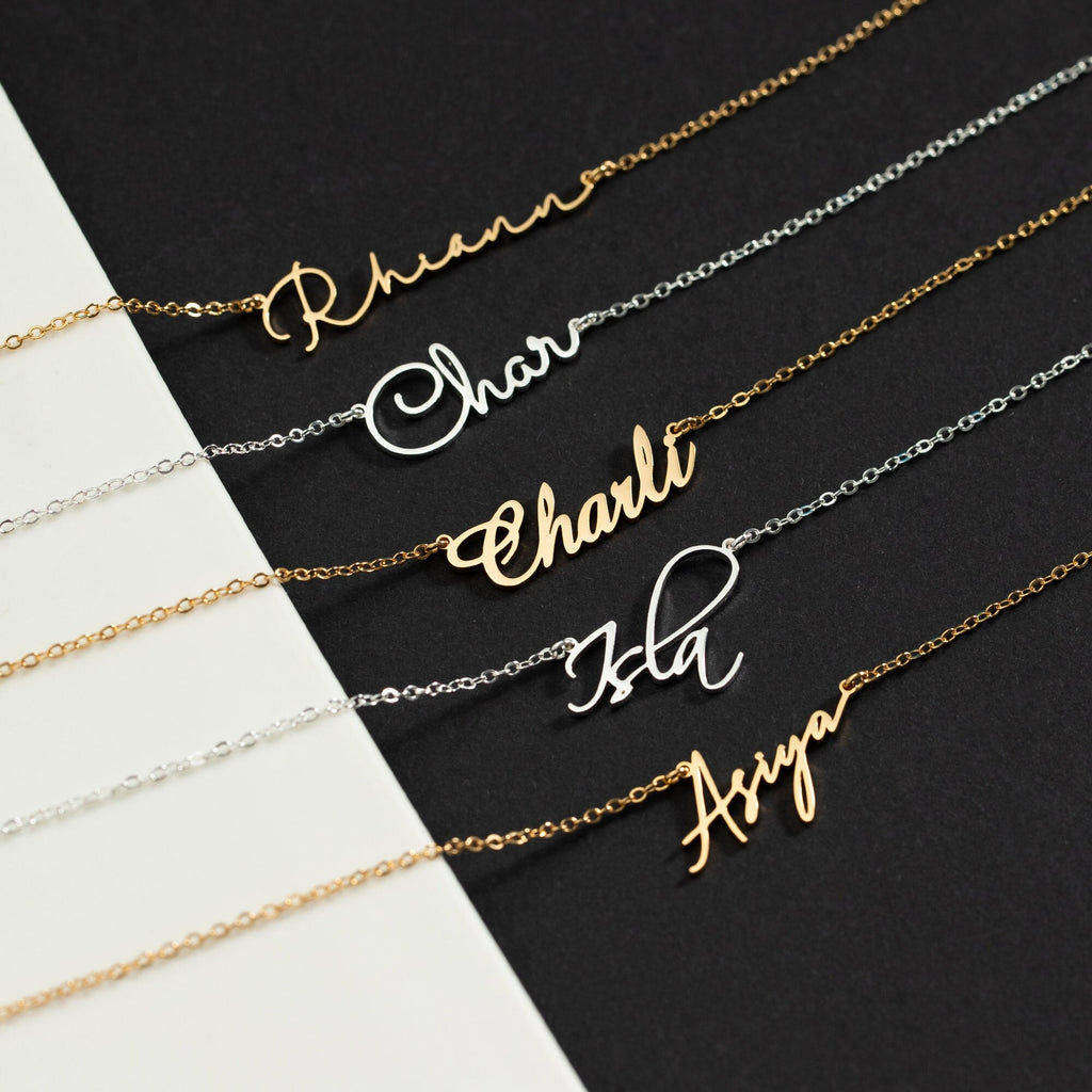 925 Sterling Silver Name Necklace,Personalized Name Jewelry,Custom Minimalist Name Necklace,Mothers Day Jewelry,Personalized Gift for Mummy image 1
