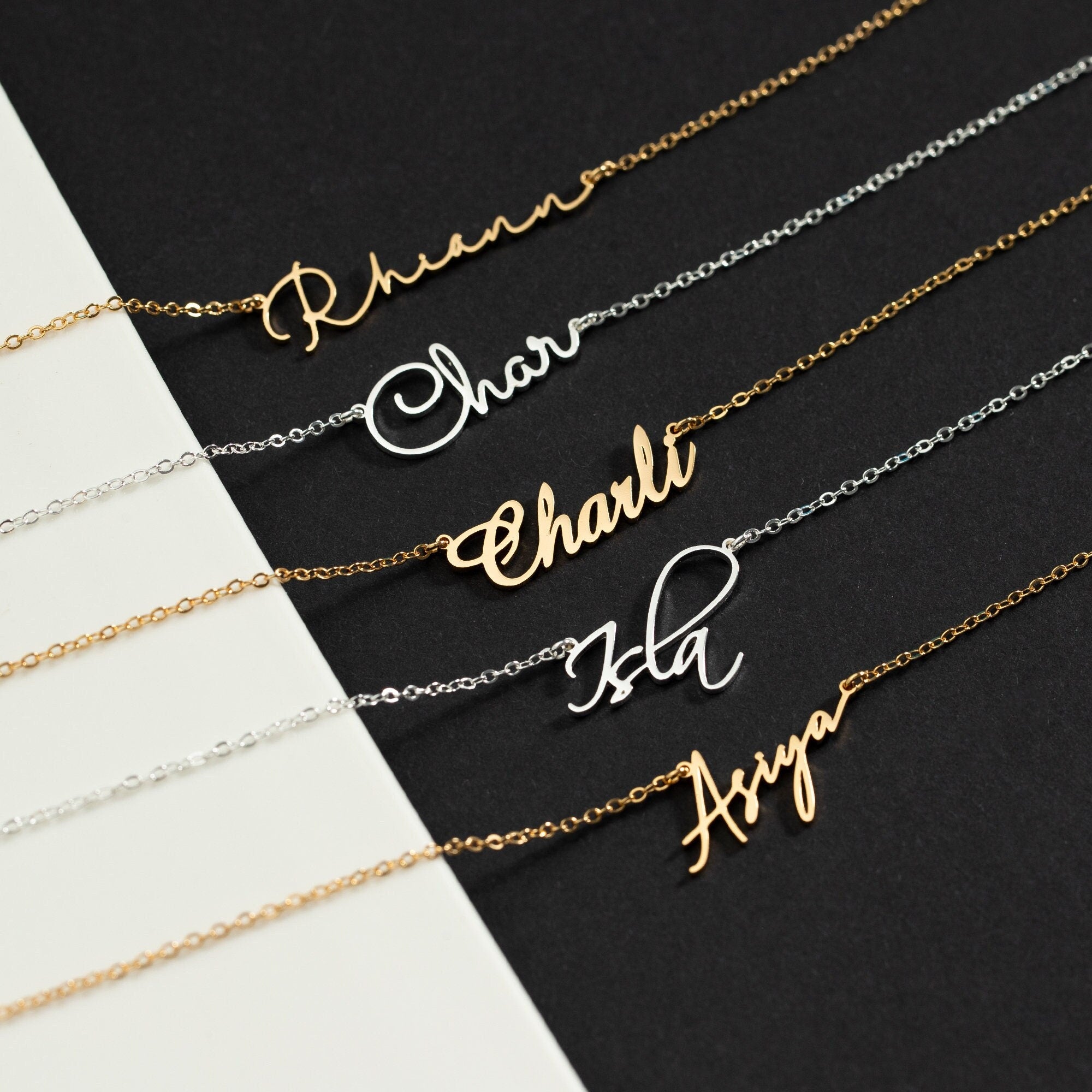 925 Sterling Silver Name Necklace,Personalized Name Jewelry,Custom Minimalist Name Necklace,Mothers Day Jewelry,Personalized Gift for Mummy image 1