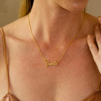 Personalized Name Necklace, Custom 18K Gold Plated Name Necklace, Minimalist Name Necklace, Christmas Gift, Mother's Day Gift, Gift for Her