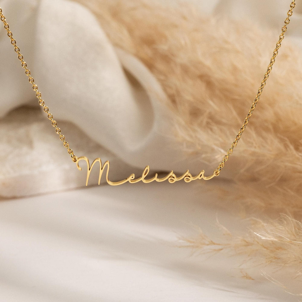 Personalized Name Necklace, Custom 18K Gold Plated Name Necklace, Minimalist Name Necklace, Christmas Gift, Mother's Day Gift, Gift for Her