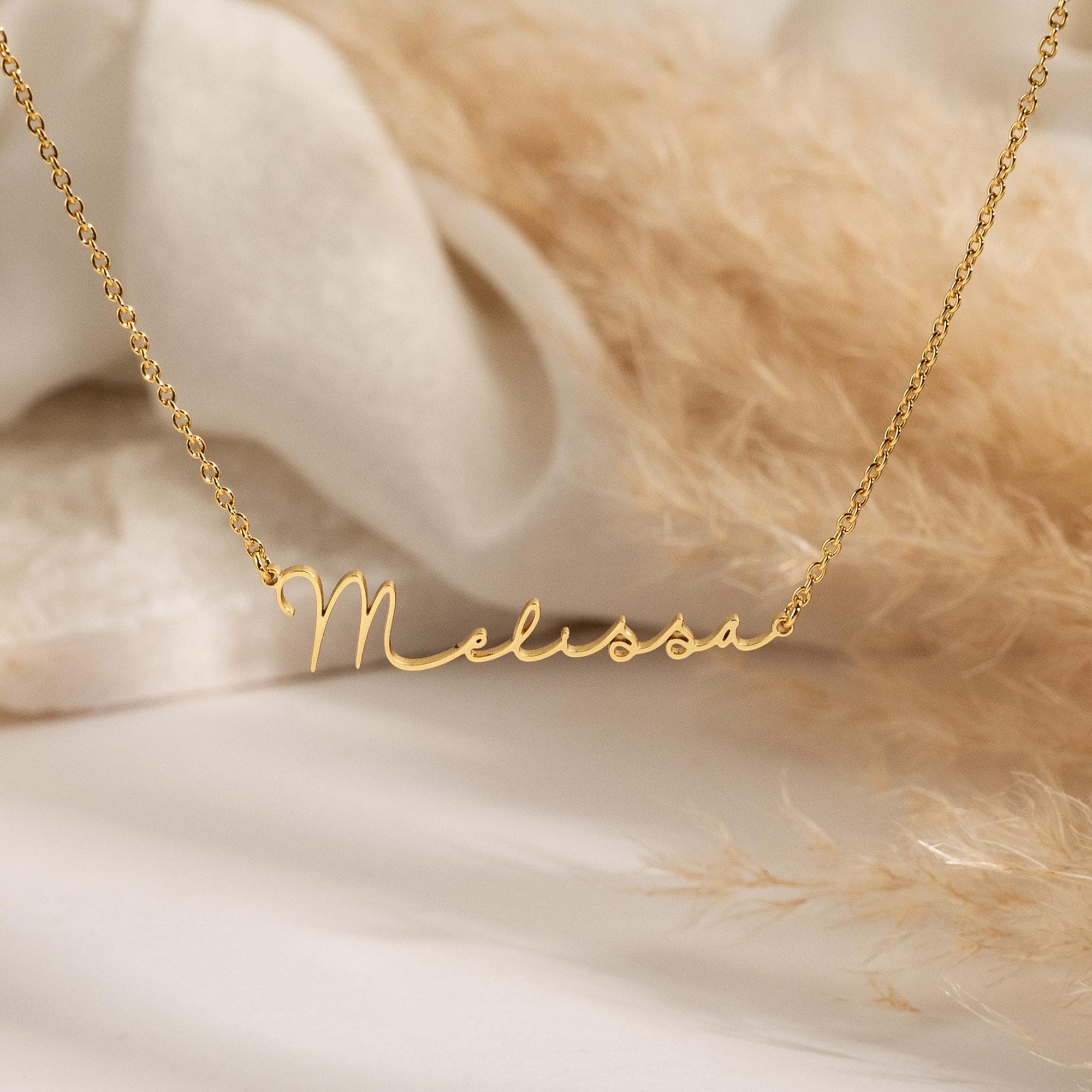 Personalized Name Necklace, Custom 18K Gold Plated Name Necklace, Minimalist Name Necklace, Christmas Gift, Mother's Day Gift, Gift for Her