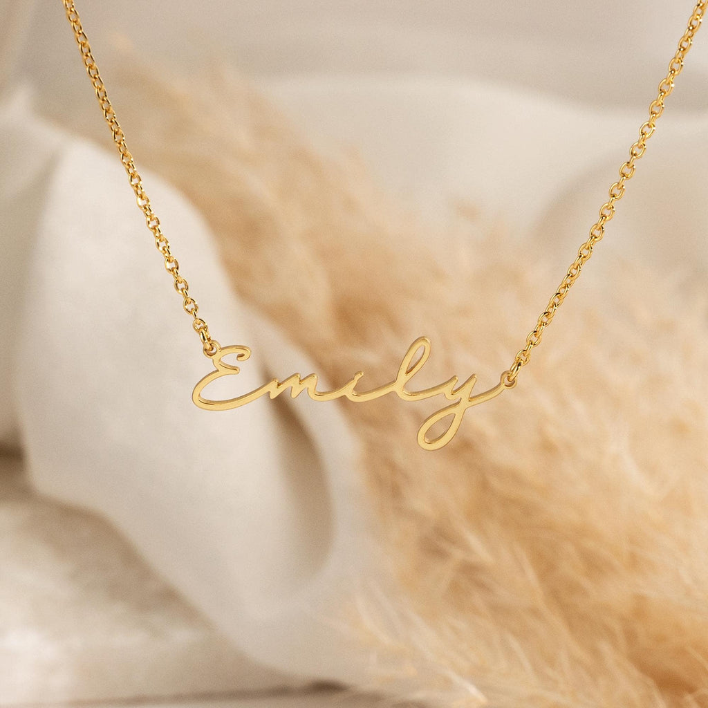 Personalized Name Necklace, Custom 18K Gold Plated Name Necklace, Minimalist Name Necklace, Christmas Gift, Mother's Day Gift, Gift for Her
