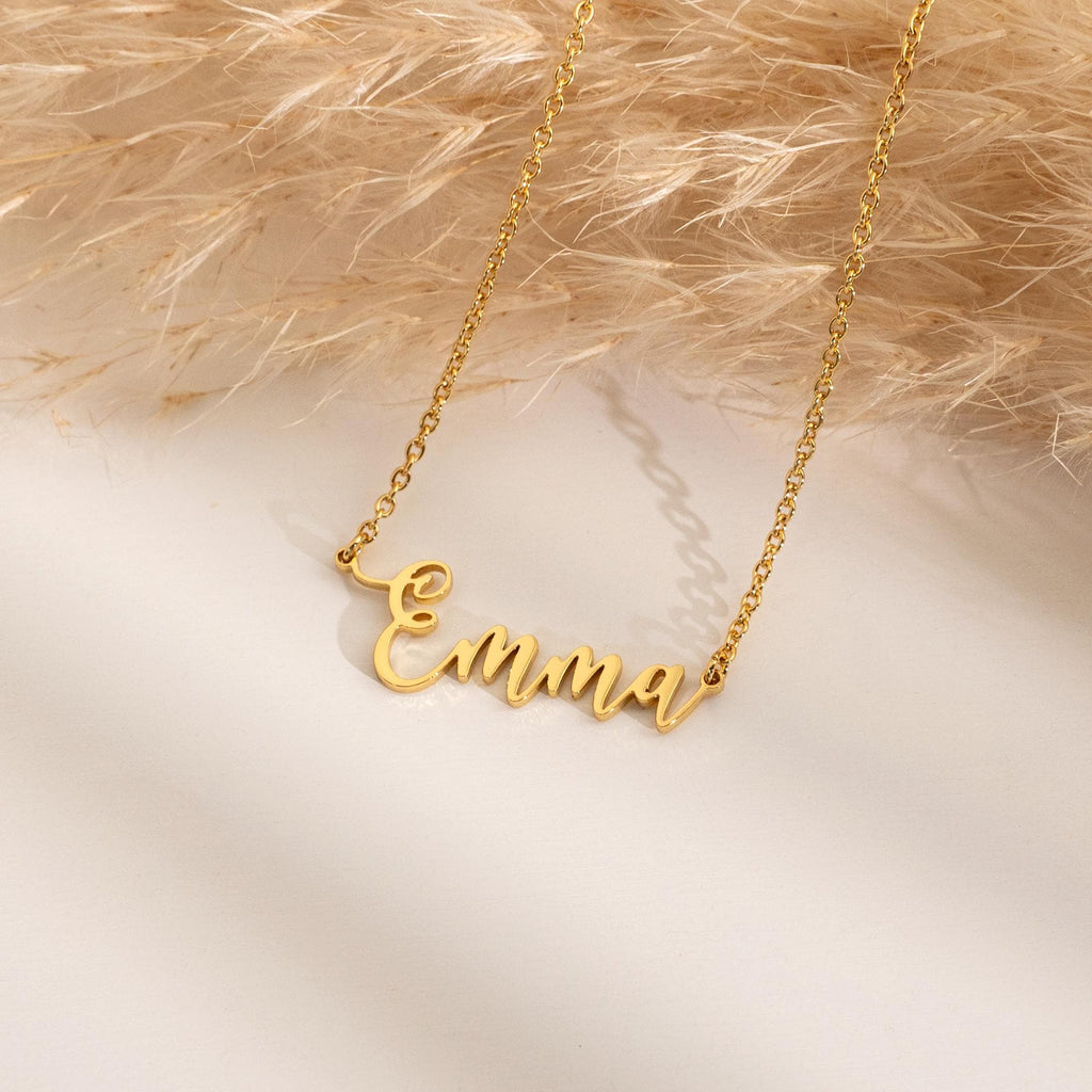 Personalized Name Necklace, Custom 18K Gold Plated Name Necklace, Minimalist Name Necklace, Christmas Gift, Mother's Day Gift, Gift for Her