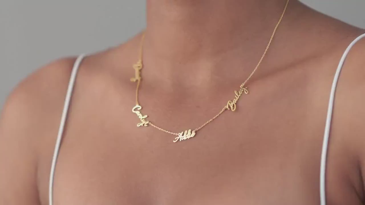 Custom Name Necklace, 18K Gold Plated Name Necklace, Personalized Name Necklace, Birthday Gift for Her, Love Gift For Her, Gift for Mom (Copy)